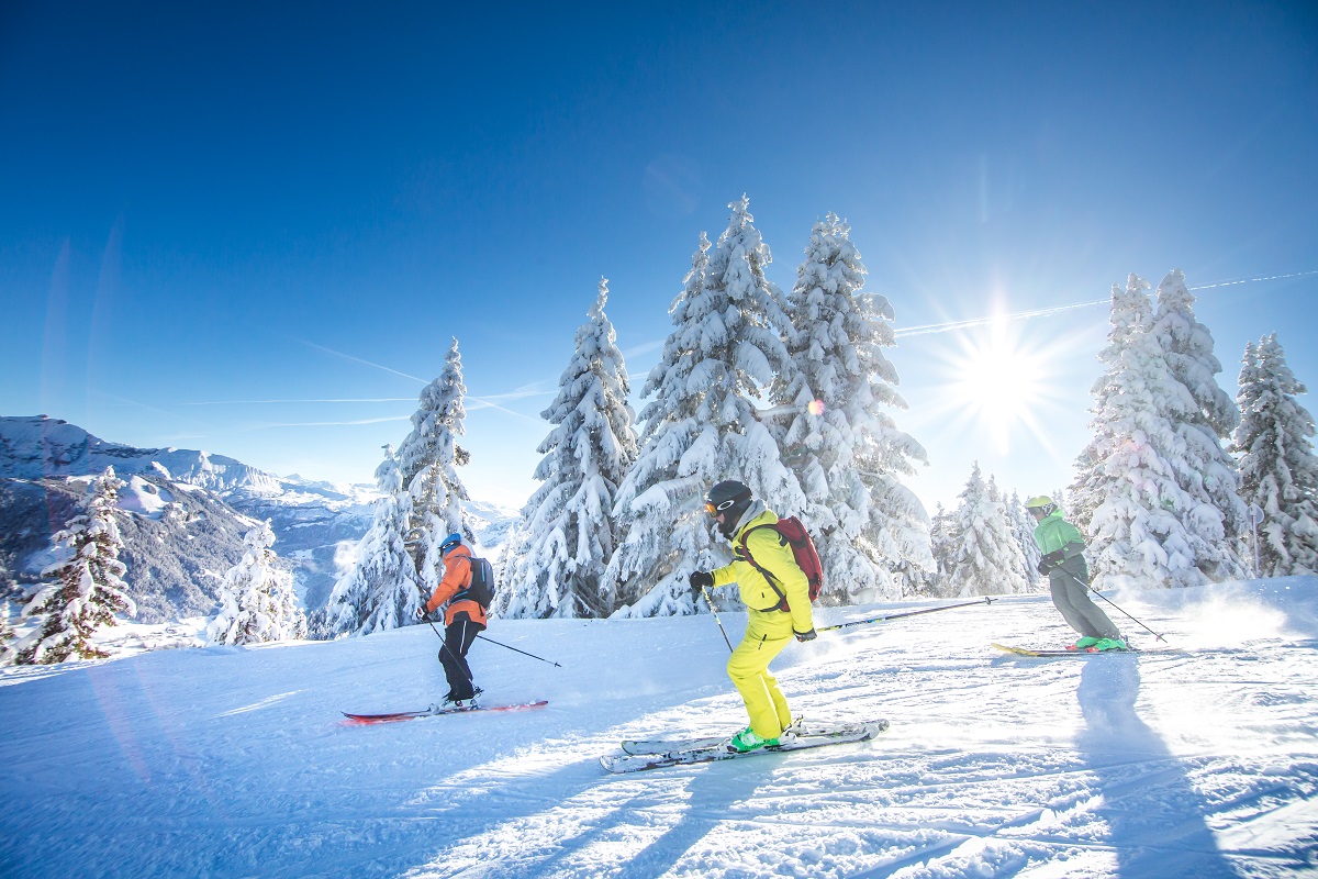 group skiers