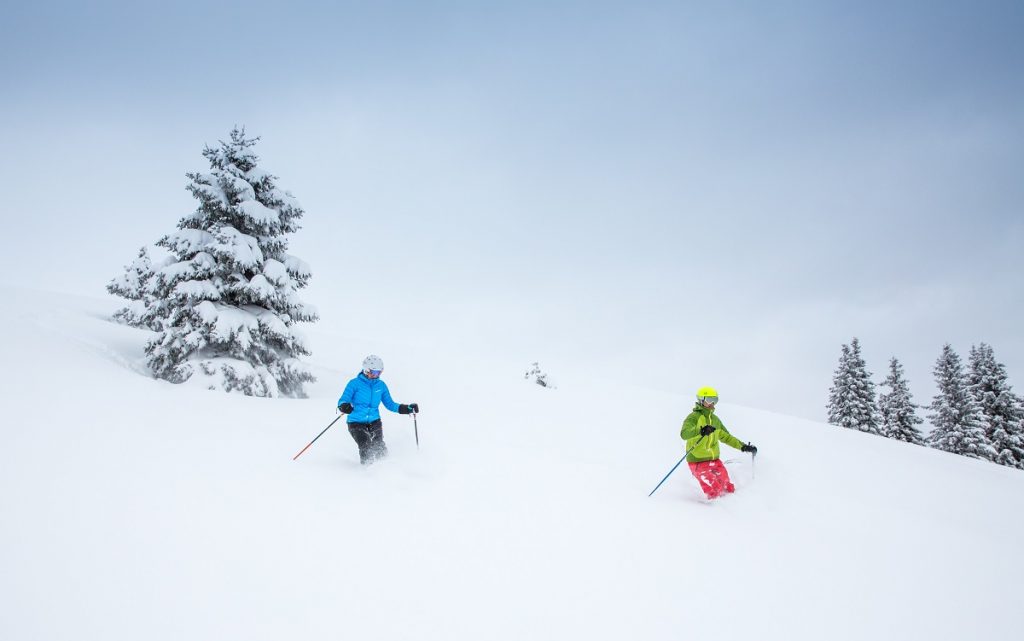 Powder skiing