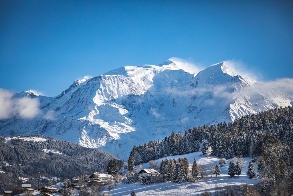 vue mont blanc depuis combloux