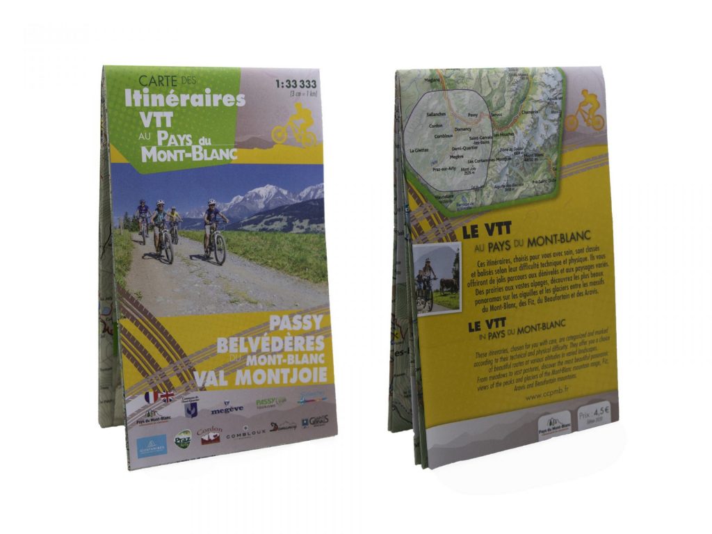 Map of mountain biking routes in Combloux and surroundings
