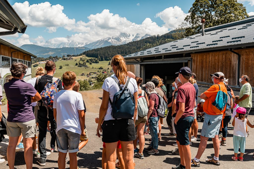 Départ d'une visite de la ferme