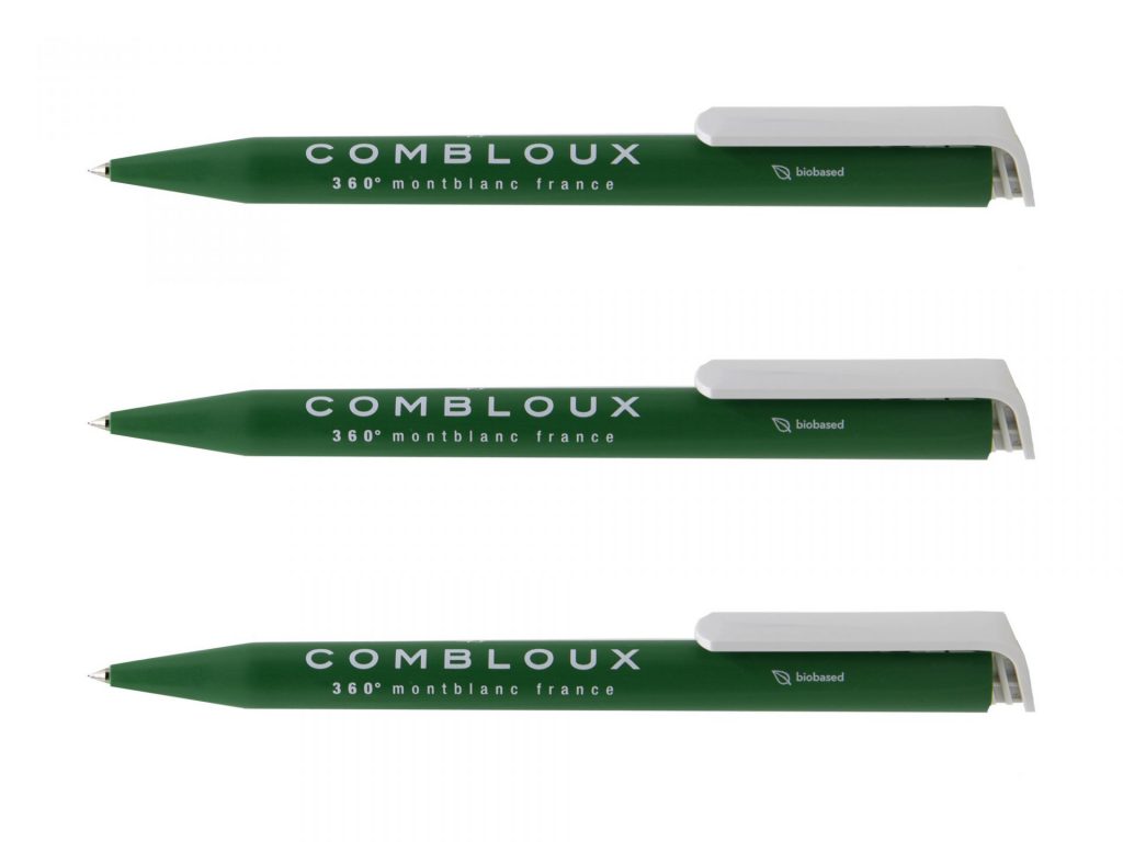 Bolígrafo Combloux biodegradable verde