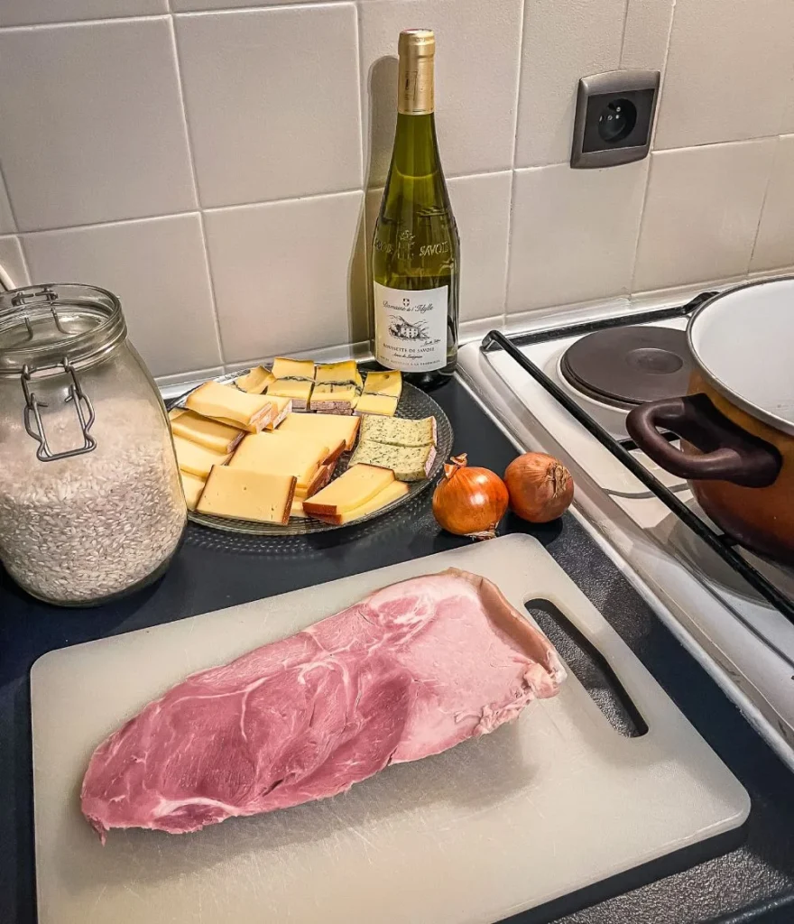 visual ingredients raclette risotto