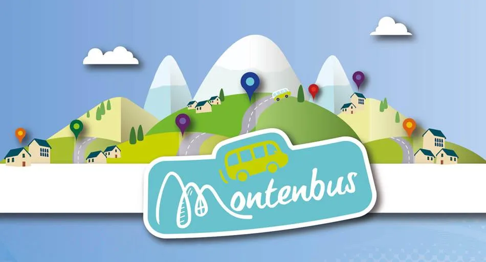 infographics montenbus logo service illustration pays du mont blanc stop