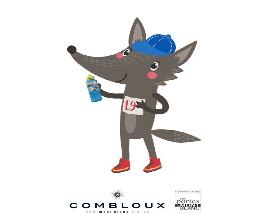 illustration tilou mascotte comblou louveteau habillé en trailer