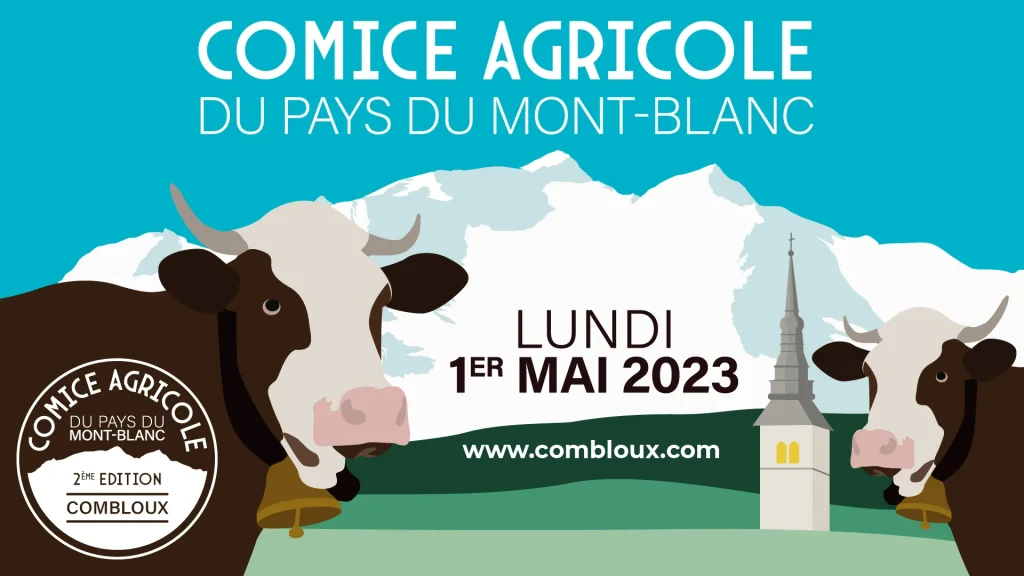 photo concours bovin combloux comice agricole pays du mont blanc affiche 2023