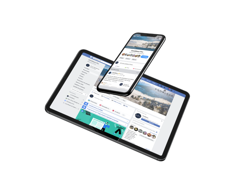 mock up newsletter combloux tablette mobile