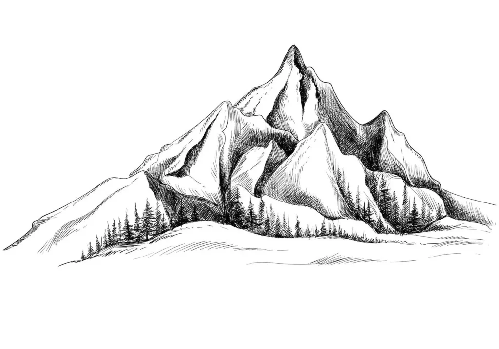 boceto de montaña