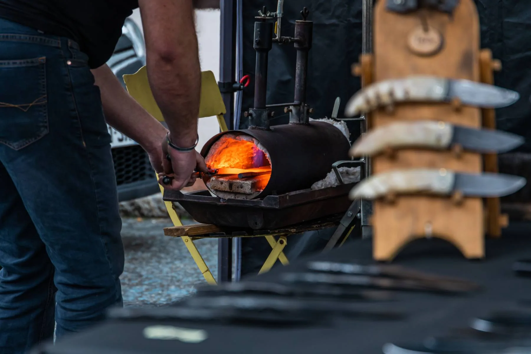 blacksmith oven close-up - Combloux Agricultural Show 2023 edition