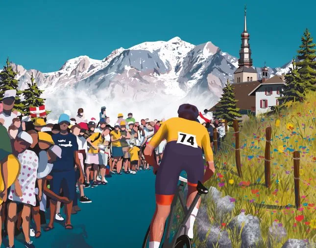 affiche contre la montre Combloux Tour de France