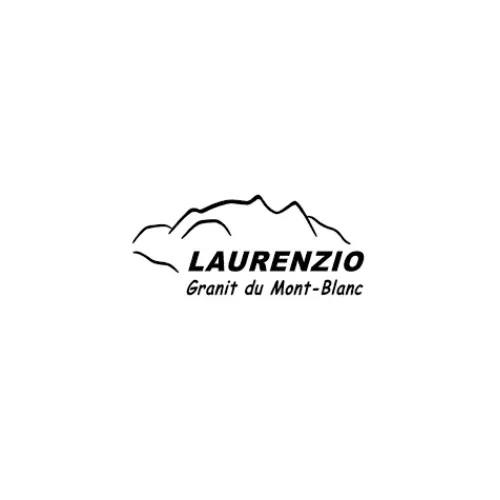 logotipo de laurenzio, granito mont blanc