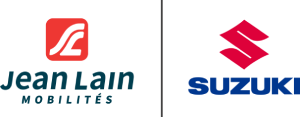 logo jean lain suzuki rouge typo bleue