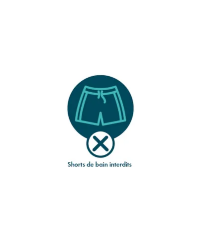 pantalones cortos de baño con logo prohibidos - comando bañista biotopo combloux