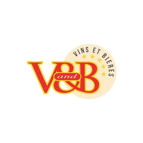 v and b wine and beer logo