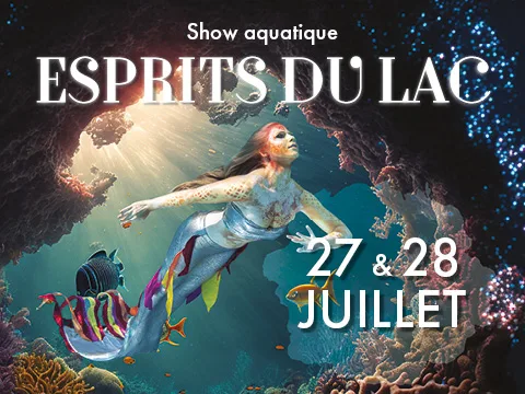 affiche spectacle aquatique esprits du lac combloux sirene