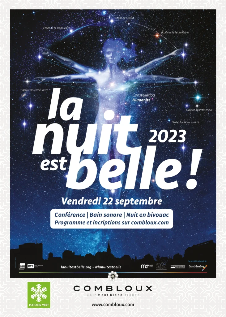 poster the night is beautiful combloux