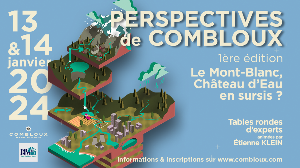 Visual of the poster for the Perspectives de Combloux event
