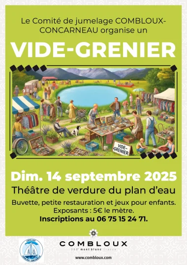 Garage sale Combloux-Concarneau twinning