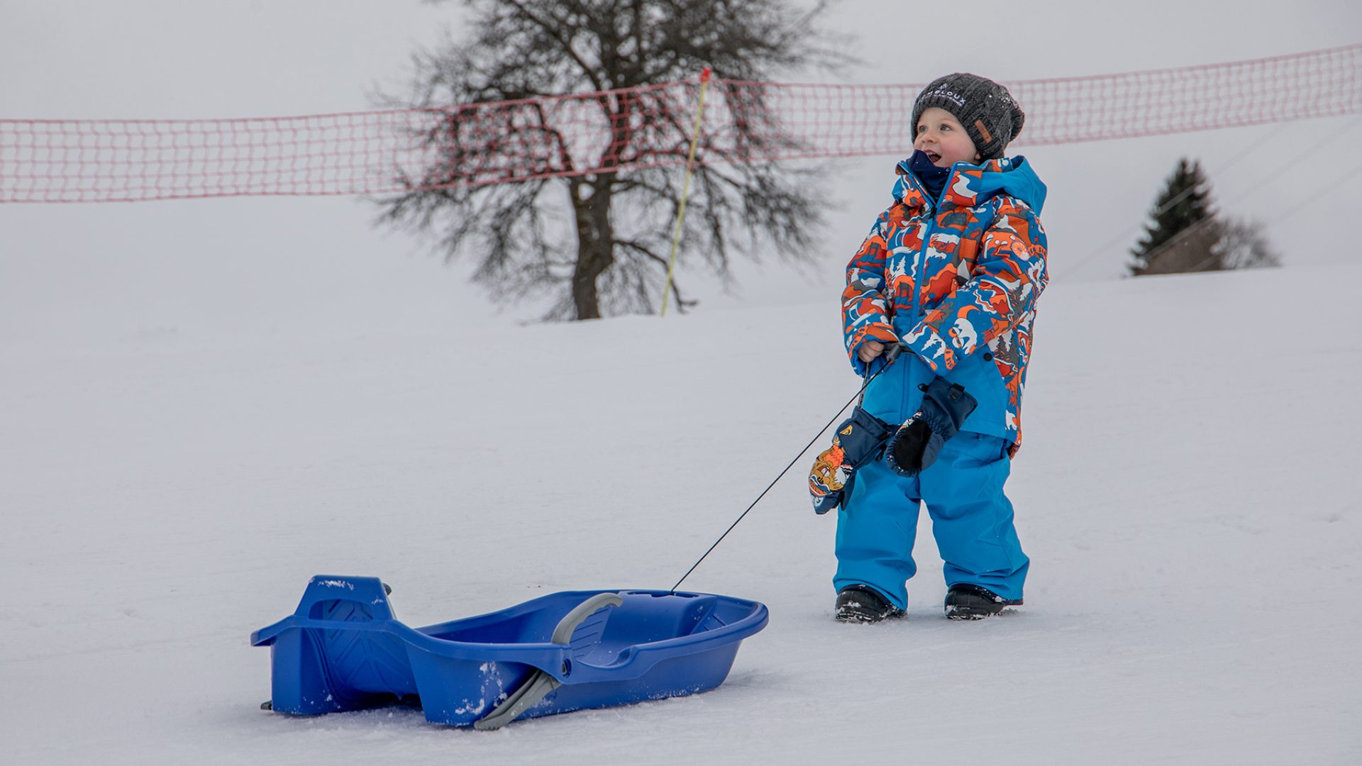 Trineo infantil en Combloux