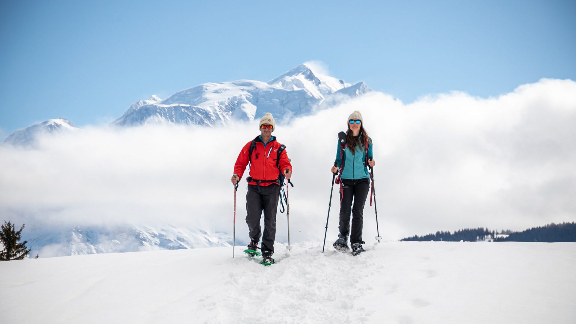 Raquetas de nieve en Combloux