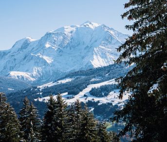 Mont-Blanc en hiver depuis Combloux