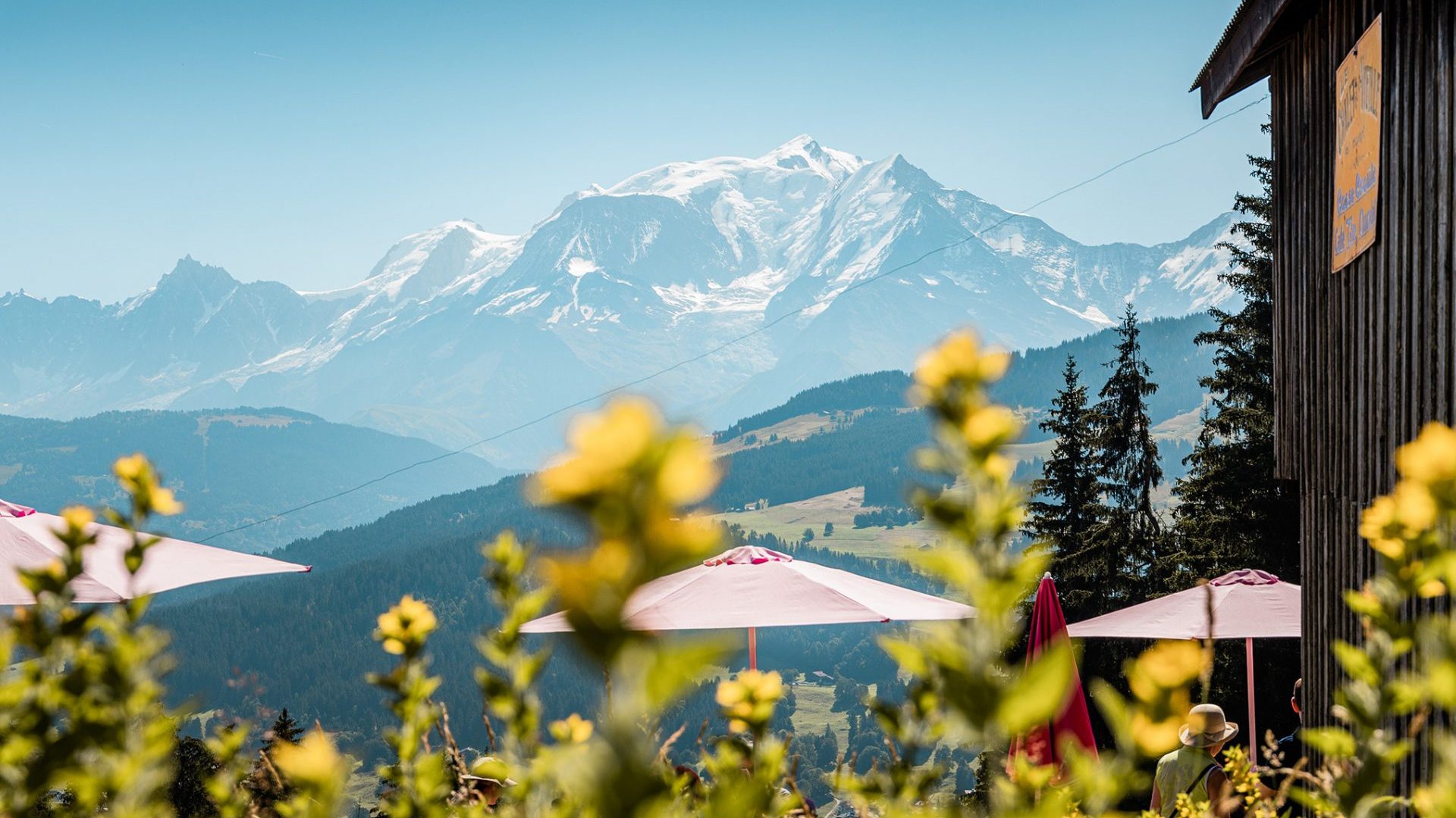 Vue Mont-Blanc depuis le chalet de la Vieille à Combloux