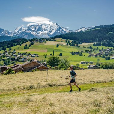 runner champs combloux montagnes