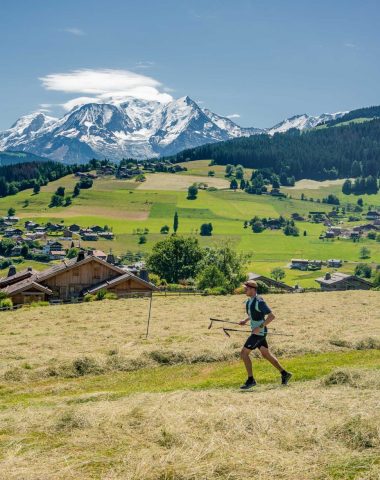 runner champs combloux montagnes
