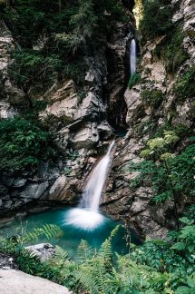 Cascade de la Belle au bois à Megève