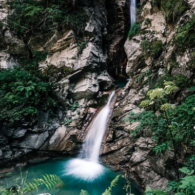Cascade de la Belle au bois à Megève