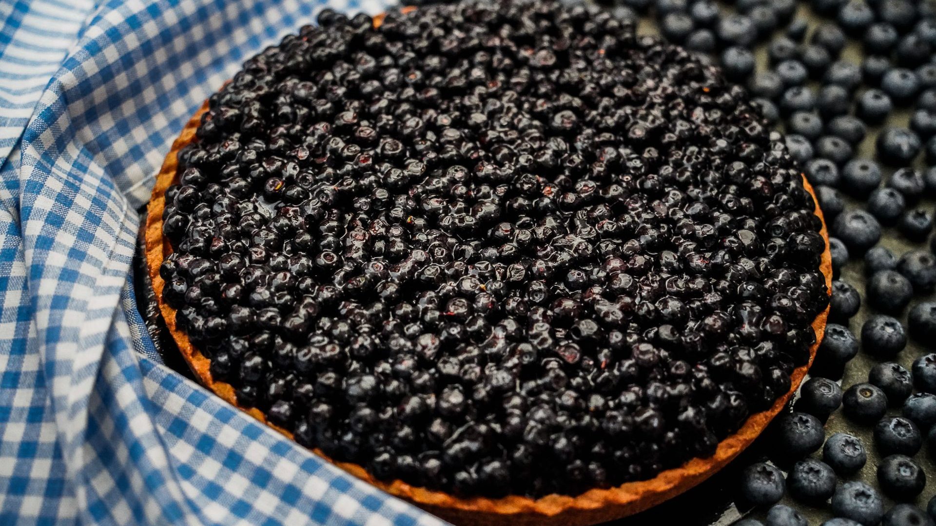 Tarta Combloux de arándanos