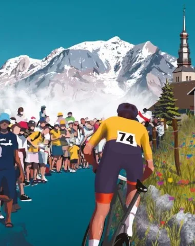 affiche contre la montre Combloux Tour de France