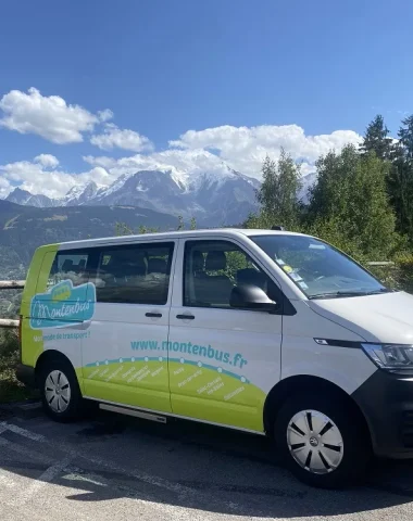 photo of side mini van montenbus transport demand country mont blanc