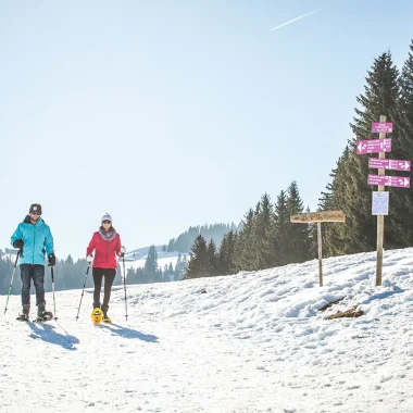 raquetas de nieve en Combloux