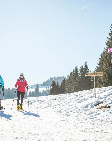 raquetas de nieve en Combloux