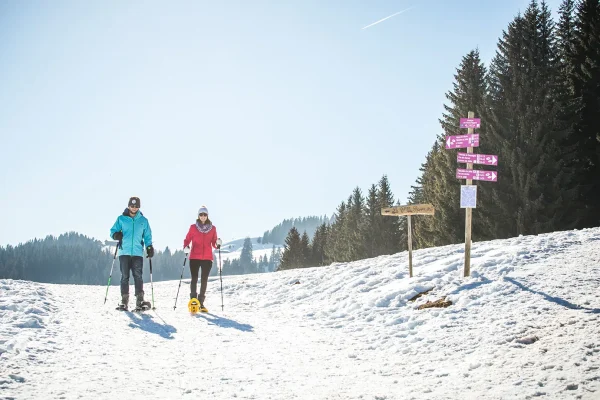 raquetas de nieve en Combloux