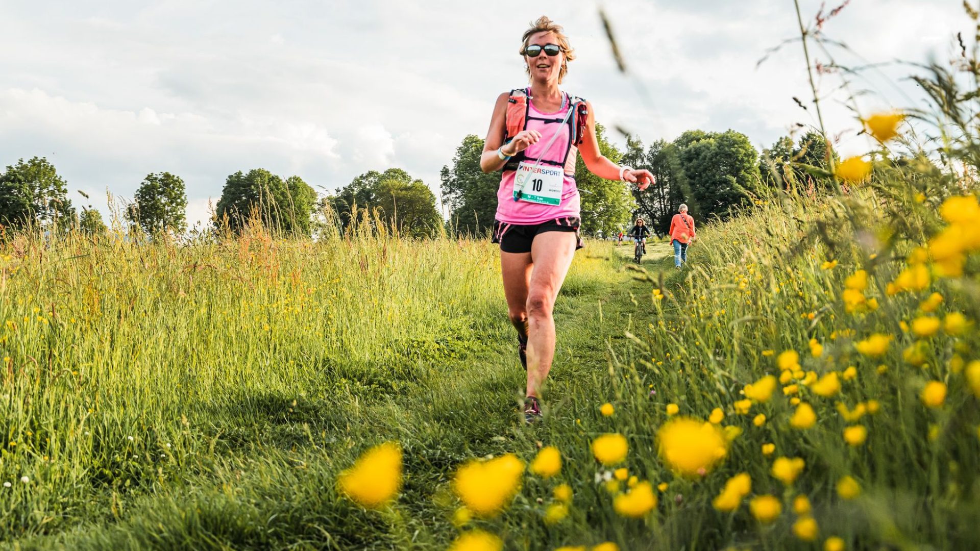 Runner on the 7km of La Comblorane