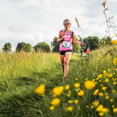 Runner on the 7km of La Comblorane