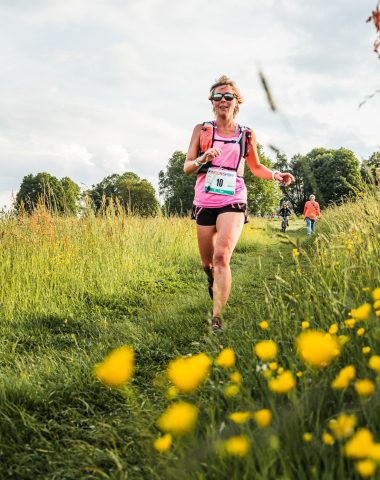 Runner on the 7km of La Comblorane