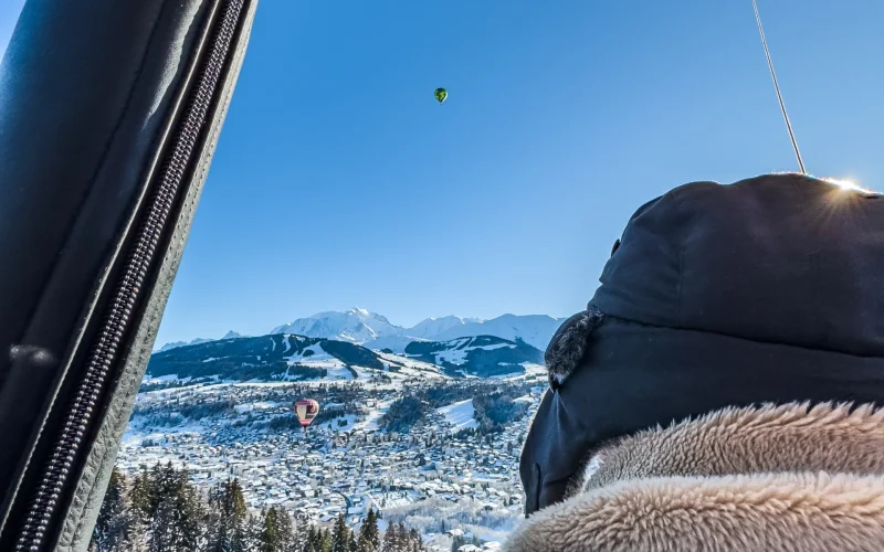 Vue depuis la montgolfière à Combloux