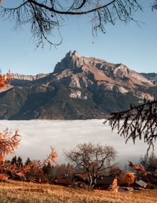 The Fiz in autumn colors from Combloux