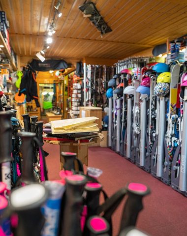 Skis and poles: equipment rental