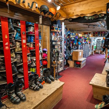 Ski rental store