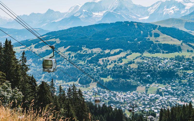 Teleférico de Jaillet cerca de Combloux