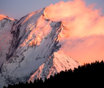 Coucher de soleil sur l'Aiguille de Bionnassay