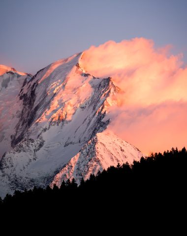 Sunset over the Aiguille de Bionnassay