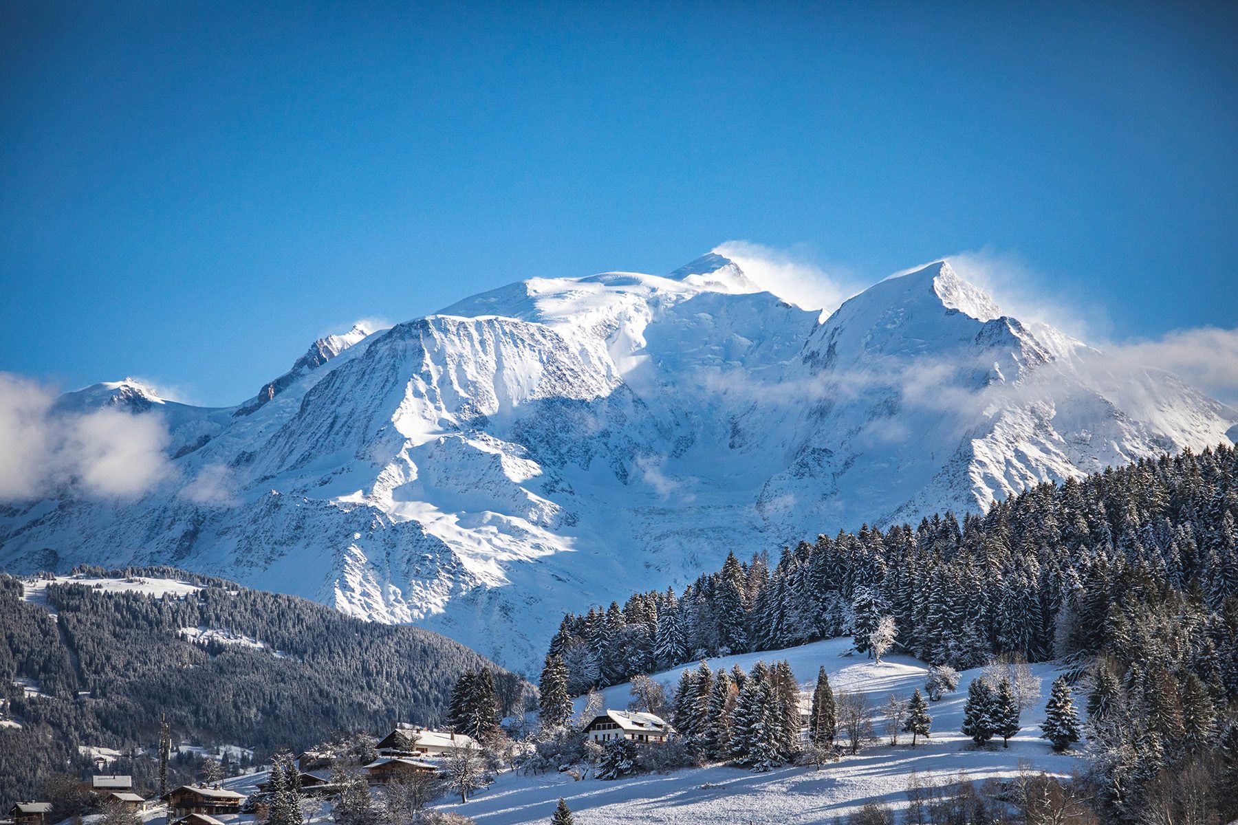 Vista del Mont Blanc desde Combloux