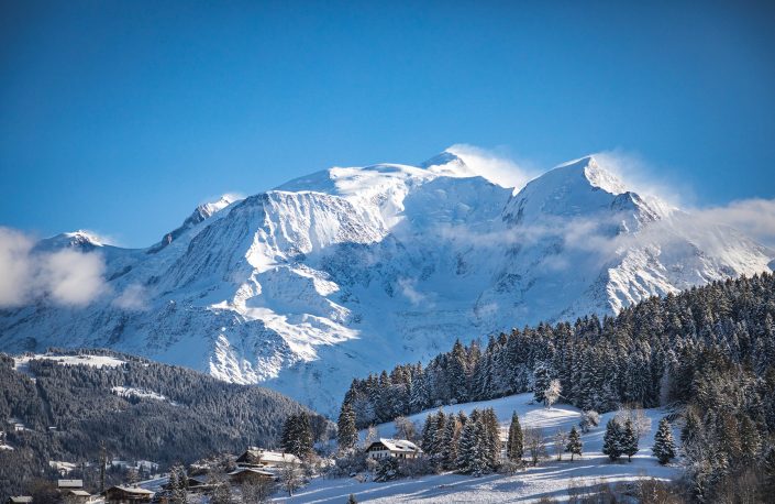 vue mont blanc depuis combloux